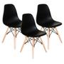 Imagem de Kit C 3cadeira Charles Eames Eiffel Dkr Wood Preto