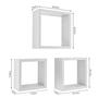 Imagem de Kit c/ 3pcs nicho leve decorare branco prat-k