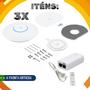 Imagem de Kit C 3uni Access Point Ubiquiti Unifi U6+ Plus + Fonte Poe