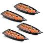 Imagem de Kit C 4 Barco Açai Sushi Preta 42X18X7,0Cm Grande 1400Ml