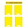Imagem de Kit C/4 Cadernos Brochura 1/4 TILIBRA Capa Dura Pequeno Linha Pepper Amarelo