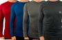 Imagem de Kit c/ 4 camisas térmicas ice proteção uv50+ unissex preta azul cinza vermelha