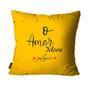 Imagem de Kit C/ 4 Capas Para Almofada O Amor Mora Aqui Amarelo 45x45 