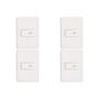 Imagem de Kit C/4 - Conjunto Perlex Aros 4X2 Branco Com Placa(1Camp...