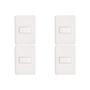 Imagem de Kit C/4 - Conjunto Perlex Aros 4X2 Branco Com Placa(1Para...