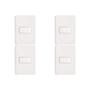 Imagem de Kit C/4 - Conjunto Perlex Aros 4X2 Branco Com Placa(1Para...