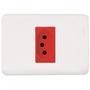 Imagem de Kit C/4 - Conjunto Perlex Aros 4X2 Branco Com Placa(1Toma...