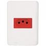 Imagem de Kit C/4 - Conjunto Perlex Aros 4X2 Branco Com Placa(1Toma...