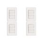 Imagem de Kit C/4 - Conjunto Perlex Aros 4X2 Branco Com Placa(3Simp...