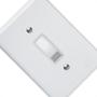 Imagem de Kit C/4 - Conjunto Perlex''Branca''Com Placa(1Paralelo) 2...