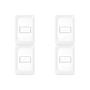 Imagem de Kit C/4 - Conjunto Pial Pop 4X2 Branco Com Placa (1Parale...