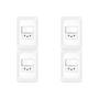 Imagem de Kit C/4 - Conjunto Pial Pop 4X2 Branco Com Placa (1Simple...