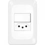 Imagem de Kit C/4 - Conjunto Pial Pop 4X2 Branco Com Placa (1Simple...