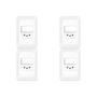 Imagem de Kit C/4 - Conjunto Pial Pop 4X2 Branco Com Placa (1Simple...