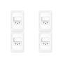 Imagem de Kit C/4 - Conjunto Pial Pop 4X2 Branco Com Placa (1Simple...