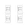 Imagem de Kit C/4 - Conjunto Pial Pop 4X2 Branco Com Placa (2Simple...