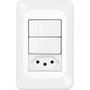 Imagem de Kit C/4 - Conjunto Pial Pop 4X2 Branco Com Placa (2Simple...