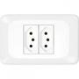 Imagem de Kit C/4 - Conjunto Pial Pop 4X2 Branco Com Placa (2Tomada...