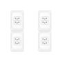 Imagem de Kit C/4 - Conjunto Pial Pop 4X2 Branco Com Placa (2Tomada...