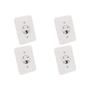 Imagem de Kit C/4 - Conjunto Radial Pollar 1402024 1Tomada Fone Rj11