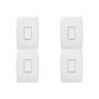 Imagem de Kit C/4 - Conjunto Soprano Ilus 4X2 Branco Com Placa(1Par...