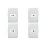 Imagem de Kit C/4 - Conjunto Soprano Ilus 4X2 Branco Com Placa(1Tomada(s) ..