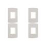 Imagem de Kit C/4 - Espelho Placa Peesa Alfa P1505 4X2 2Modulo Branco
