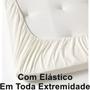 Imagem de Kit c/ 4 Jogos Cama Lençol Unique Casal Padrão Micro Percal 400 Fios Ponto Palito 4 Peças - Azul Marinho + Branco