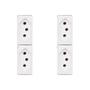 Imagem de Kit C/4 - Modulo Pial Pop 1Tomada 10A Lg030 Branco