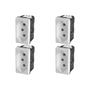 Imagem de Kit C/4 - Modulo Pial Pop Branco 1 Tomada 2P+T 20A. Lg03020
