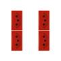Imagem de Kit C/4 - Modulo Soprano Ilus (Tomada 20A Vermelho)  5Ub9...