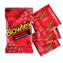 Imagem de Kit C/4 Pacotes Preservativos Blowtex Morango C/ 3 Unidades Cada