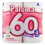 Imagem de Kit c/ 4 Papel higienico Paloma folha simples 60m de 4 un