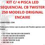 Imagem de Kit C/ 4 Pisca Led Seta Twister Cg 250 Sequencial Original