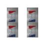 Imagem de Kit C/4 - Placa Perlex Branca 4X2 (2 Tomadas) 23Pl2T