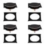 Imagem de Kit C/4 Ralo e Porta Grelha Inox Piso Click 10x10 Cm Preto
