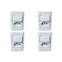 Imagem de Kit C/4 - Sistema Perlex Branca (1 Simples+Tomada 20A) 30...