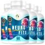 Imagem de KIT C/4 Suplemento NeuroFits 60 Cáps Rico em Fosfatidilserina e Inositol Alta Perfomance Mental - Fits Life