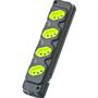 Imagem de Kit C/4 - Tomada Barra Fiolux Quadrupla 2Polos+T20A Preto