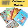 Imagem de Kit c/ 5 cadernos - 80 folhas capa dura personagem stitch