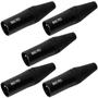 Imagem de Kit c/ 5 conectores xlr macho preto mak pro mk-xlr-mec