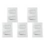 Imagem de Kit C/5 - Conjunto Ilumi Vivaz Branco Com Placa 1 Simples...