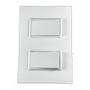 Imagem de Kit C/5 - Conjunto Ilumi Vivaz Branco Com Placa 2 Simples...