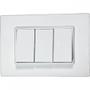 Imagem de Kit C/5 - Conjunto Ilumi Vivaz Branco Com Placa 3 Simples...