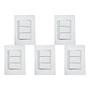Imagem de Kit C/5 - Conjunto Ilumi Vivaz Branco Com Placa 3 Simples...