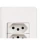 Imagem de Kit C/5 - Conjunto Perlex Aros 4X2 Branco Com Placa(2Toma...