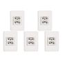 Imagem de Kit C/5 - Conjunto Perlex Aros 4X2 Branco Com Placa(2Toma...