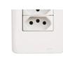 Imagem de Kit C/5 - Conjunto Perlex Aros 4X2 Branco Com Placa(2Toma...