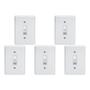 Imagem de Kit C/5 - Conjunto Perlex''Branca''Com Placa(1Campainha) ...