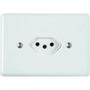 Imagem de Kit C/5 - Conjunto Perlex''Branca''Com Placa(1Tomada 10A)...